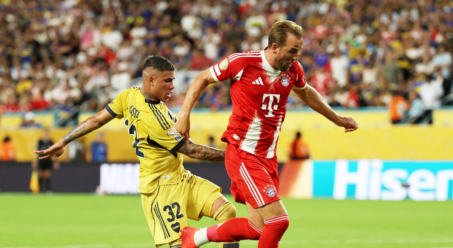 Harry Kane in action against Boca Juniors