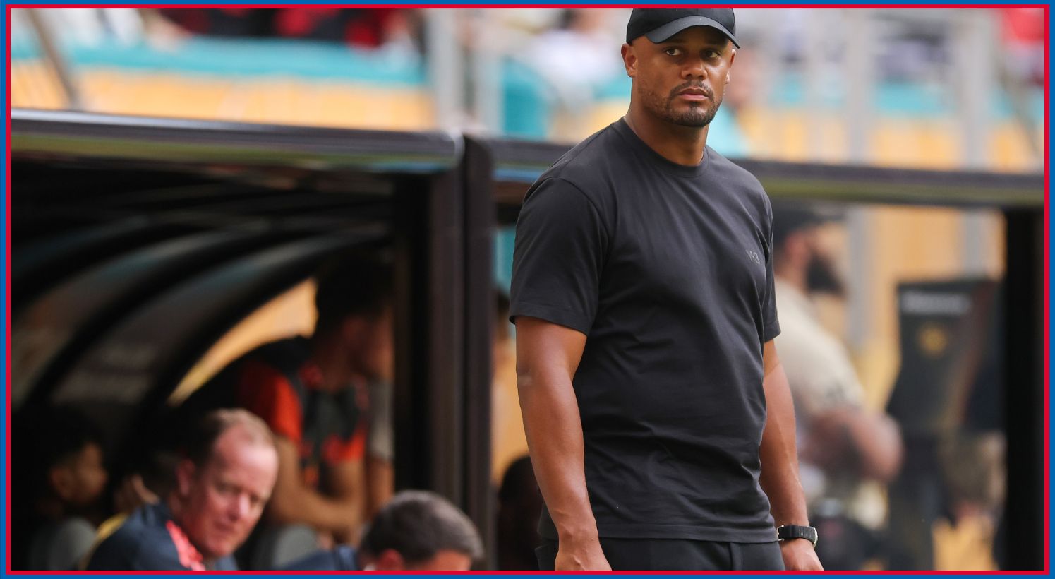 Vincent Kompany looks on during Flamengo v Bayern Munich