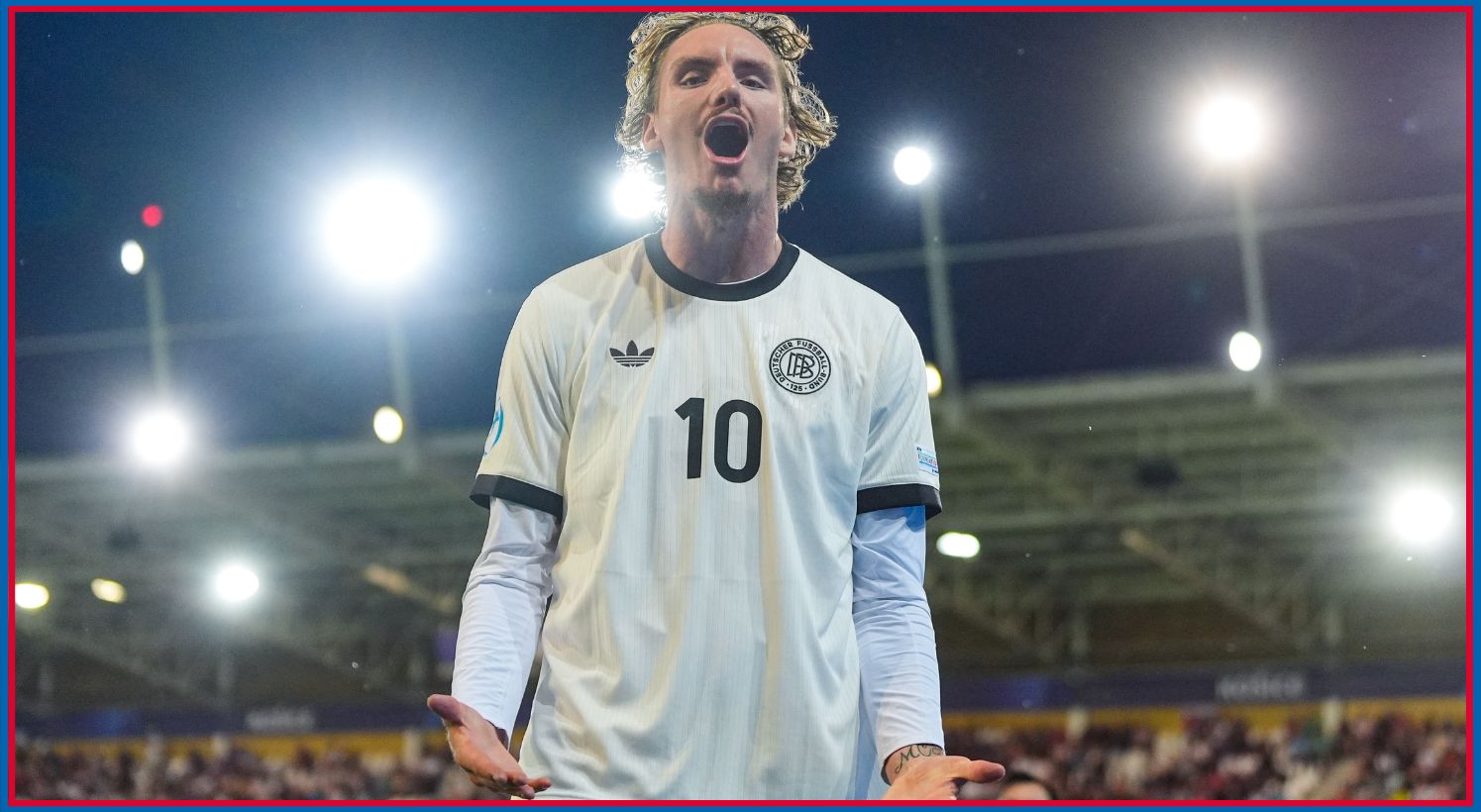 Nick Woltemade celebrates after scoring