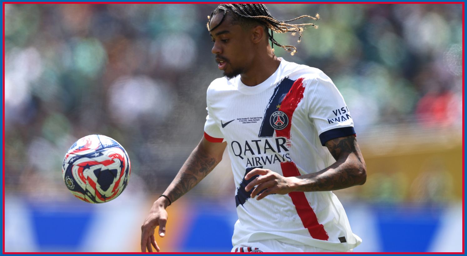 Bradley Barcola in action during the Club World Cup