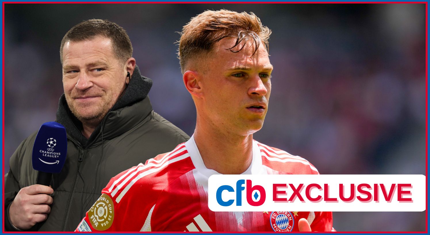 Max Eberl looks at Joshua Kimmich.