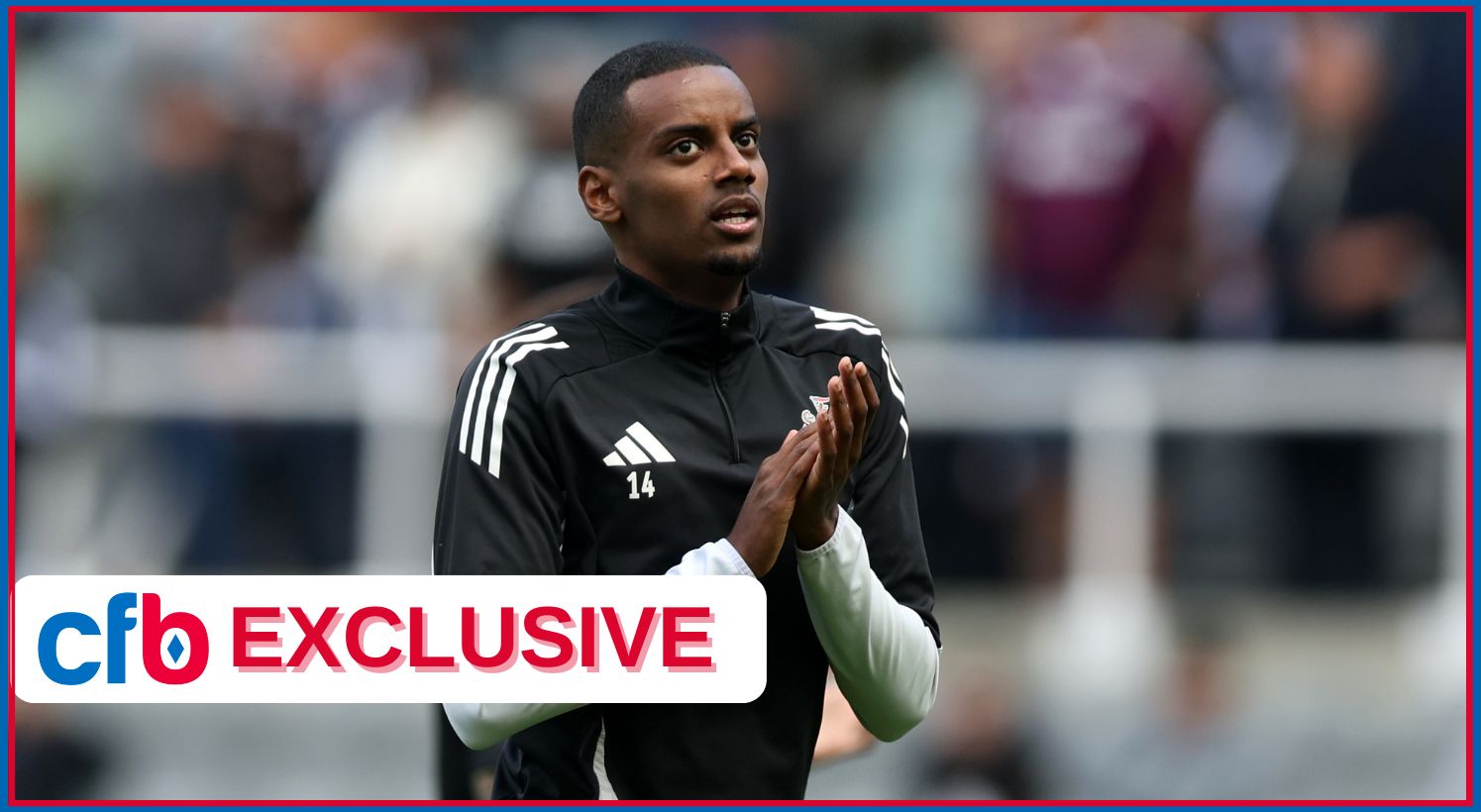 Alexander Isak claps his hands.