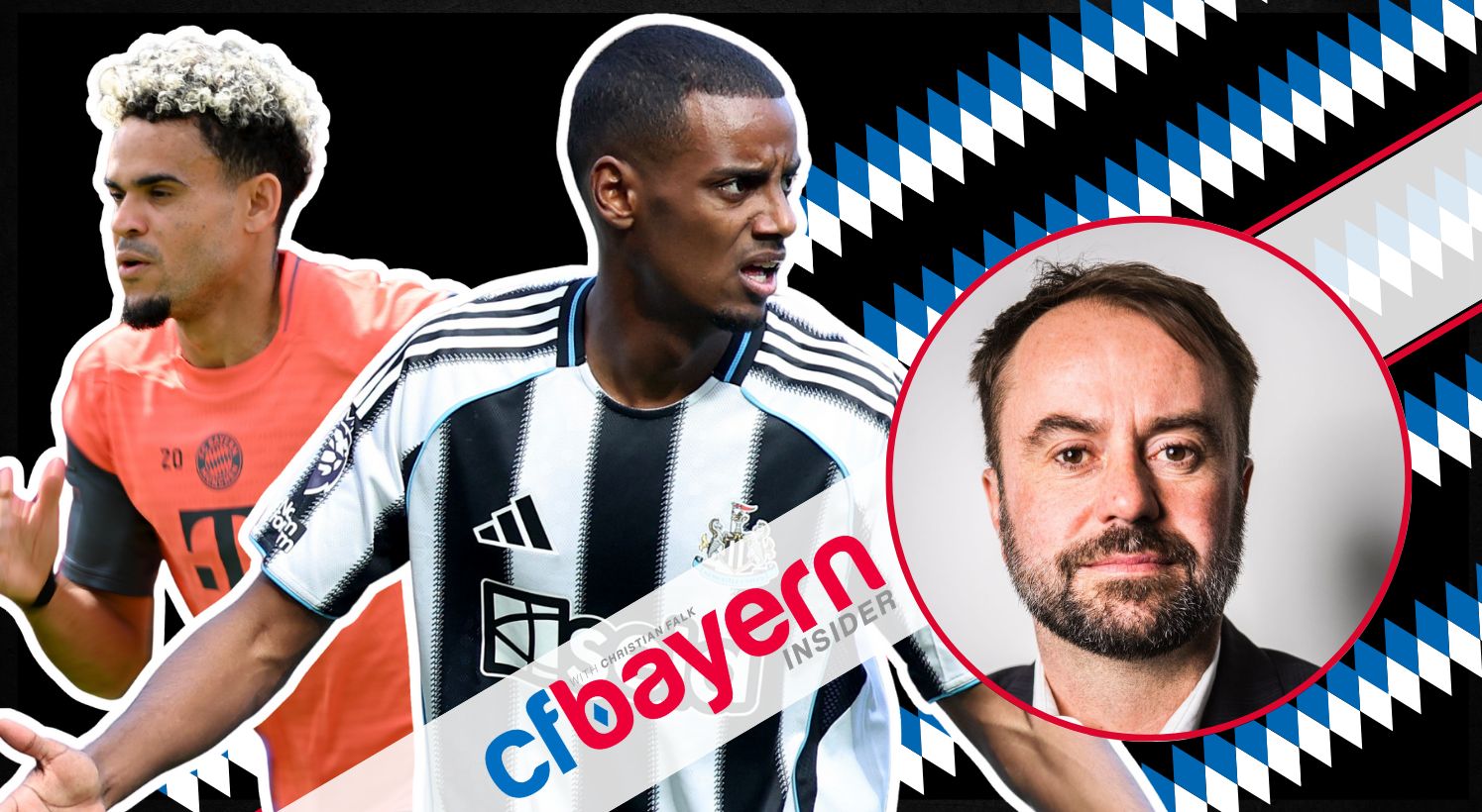 Luis Diaz runs in one direction whilst Alexander Isak holds his arms out next to Christian Falk.