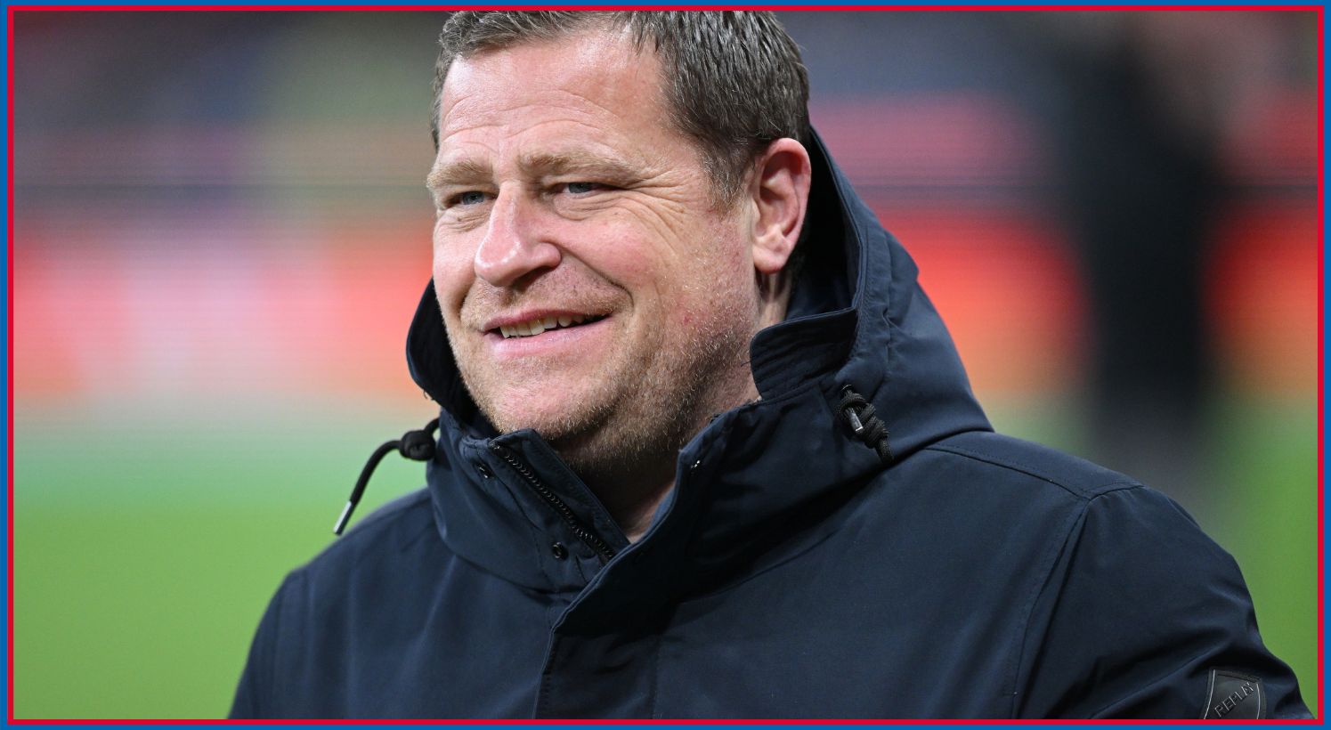 Max Eberl looks on ahead of Bayern Munich v Bayer Leverkusen