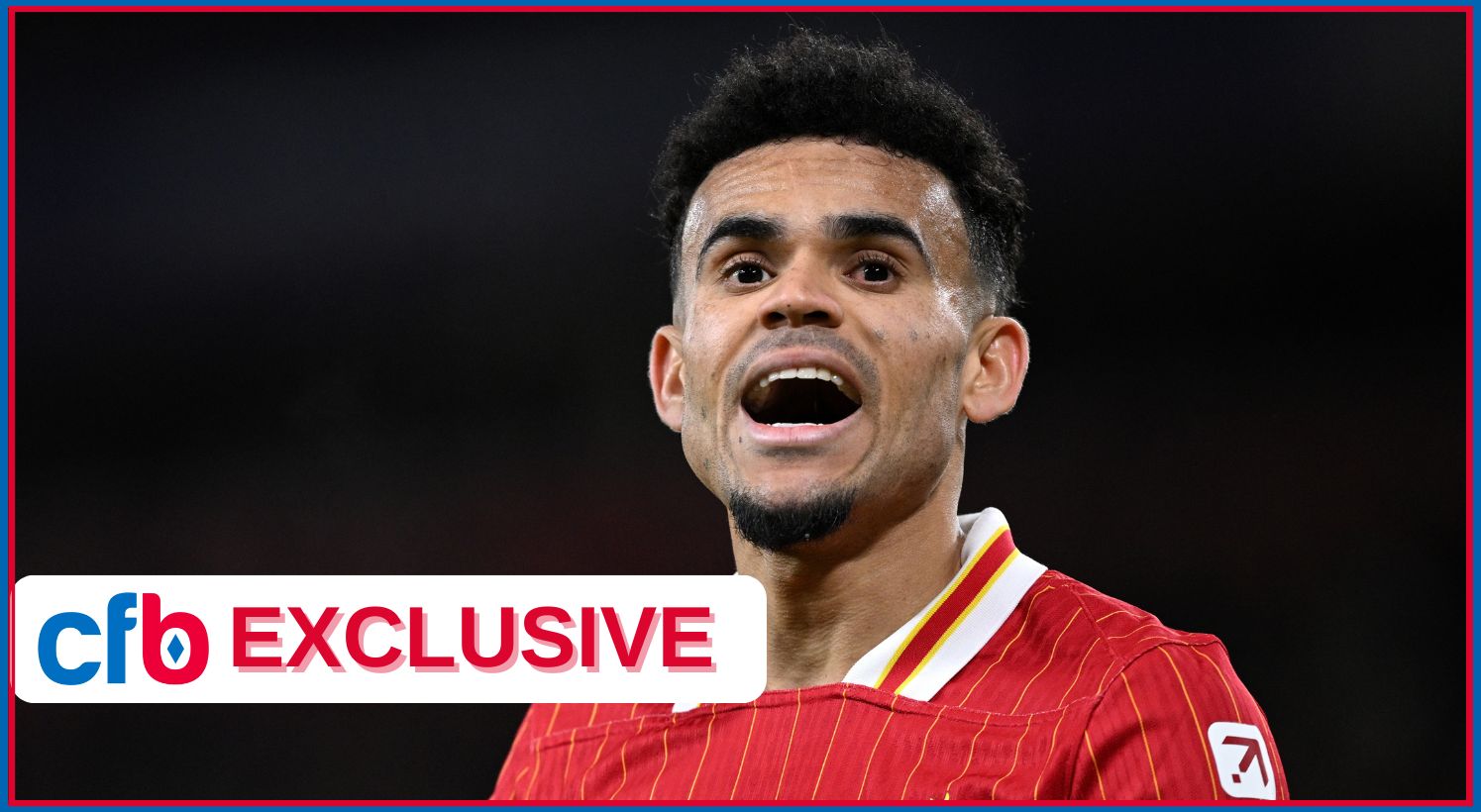 Luis Diaz opens his mouth during Liverpool game.