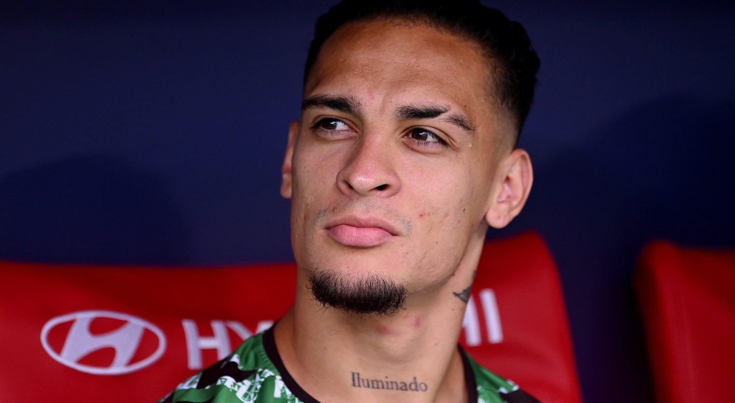 Antony watching from the bench