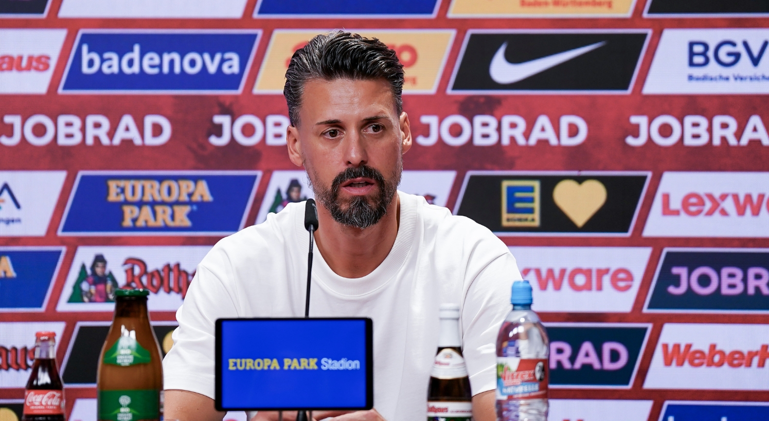 Sandro Wagner speaking to reporters