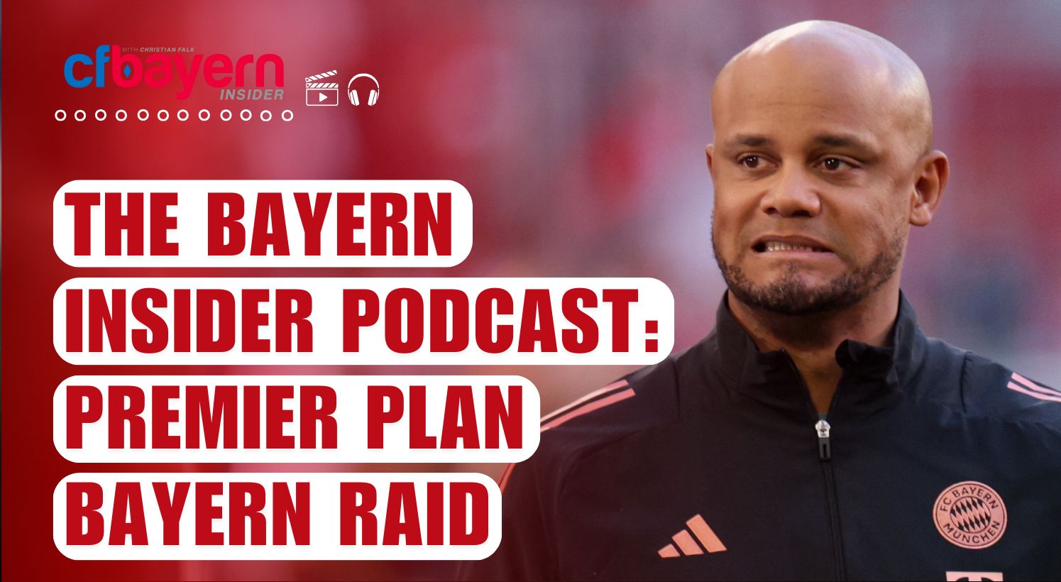 Bayern head coach Vincent Kompany grimaces.