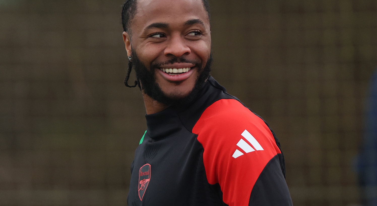 Raheem Sterling training for Arsenal 
