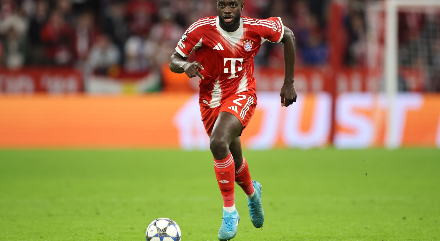 Dayot Upamecano in action for Bayern Munich