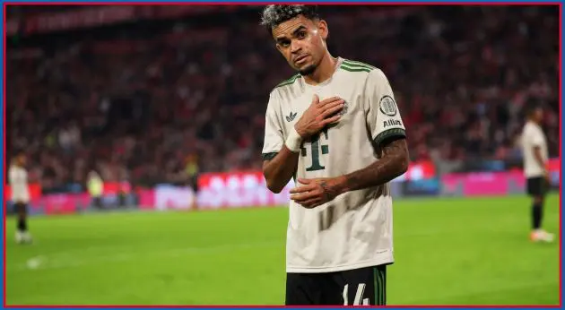 Luis Diaz thanks Bayern fans