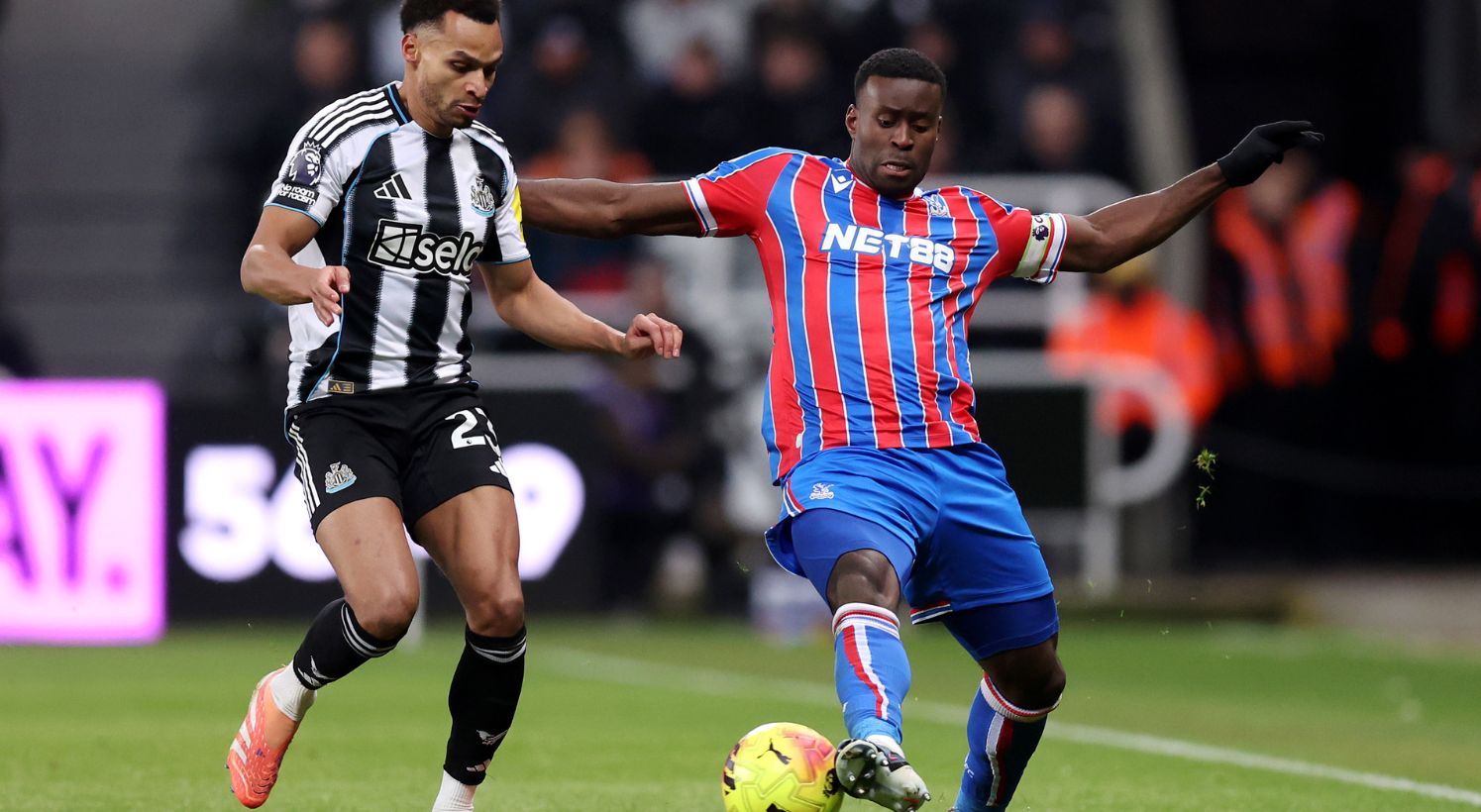 Marc Guehi in action against Newcastle United