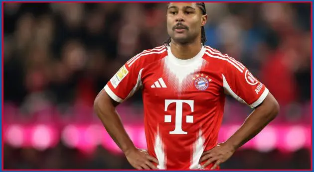 Serge Gnabry in action for Bayern Munich