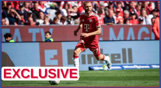 Konrad Laimer in action for Bayern Munich