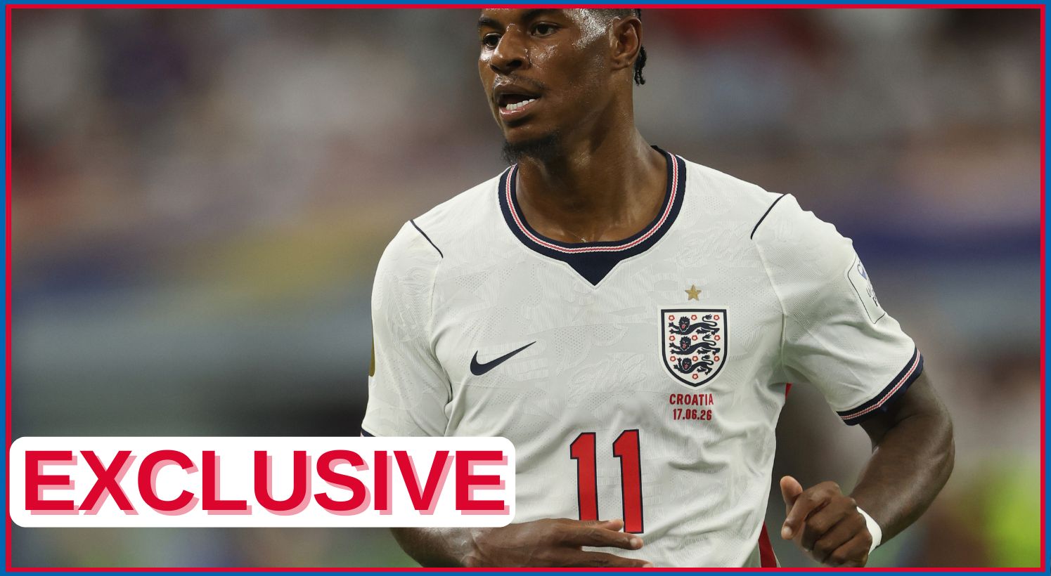 Marcus Rashford plays for England vs Croatia