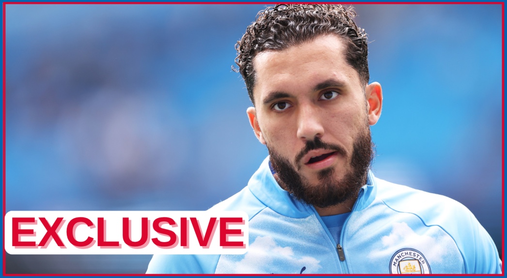 Rayan Cherki playing for Manchester City