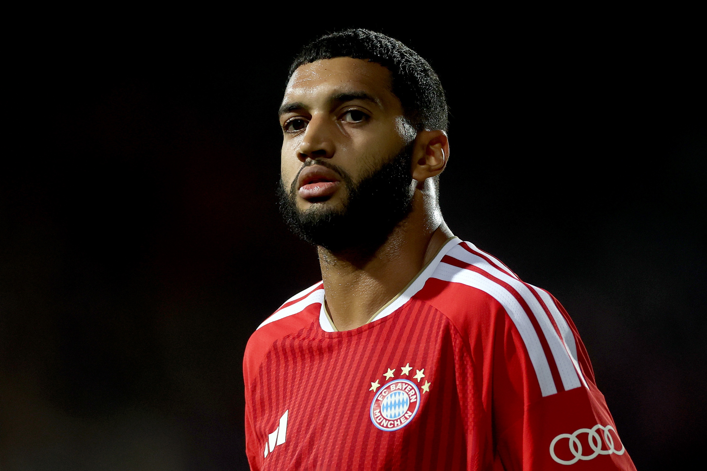Ismael Saibari looks on during Bayern v Osnabrück game.