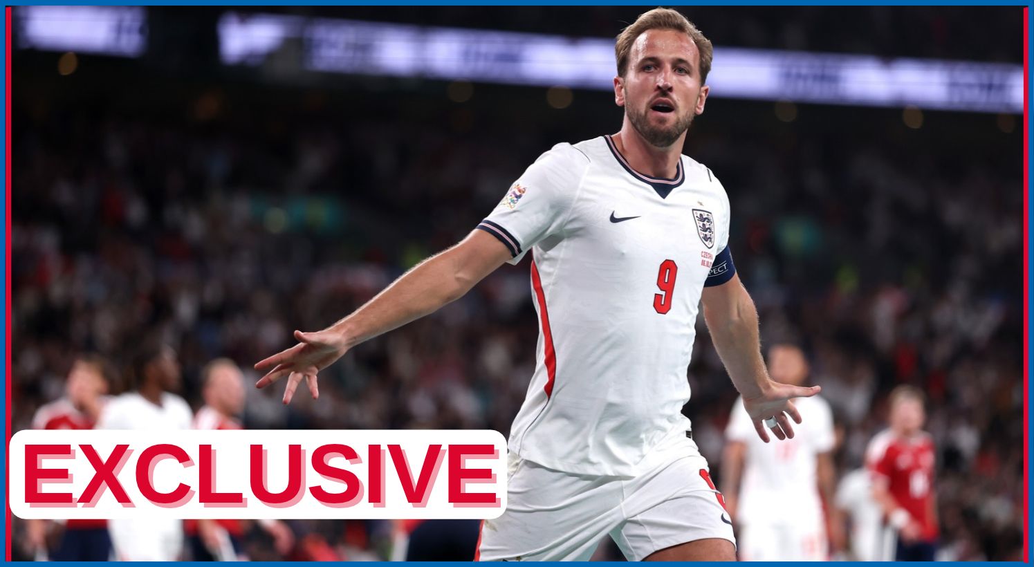 Harry Kane in action for England