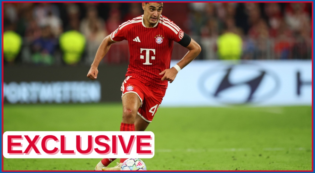 Aleksandar Pavlovic in action for Bayern Munich